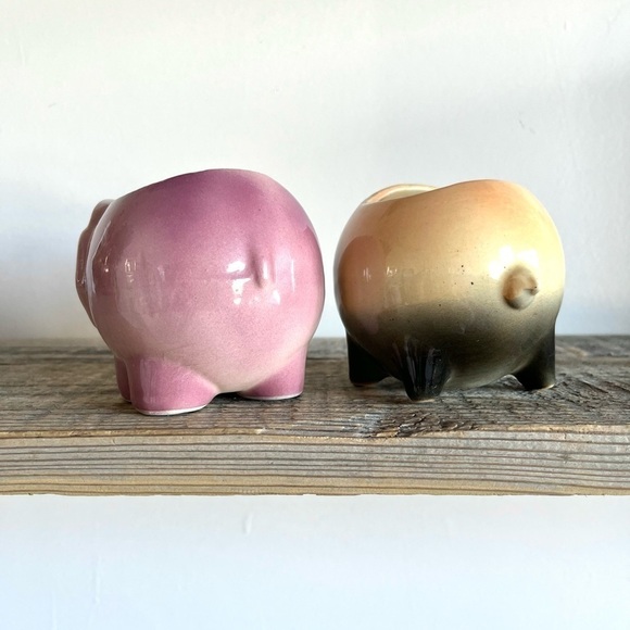 Vintage Shawnee set of Animal pottery planters - Picture 4 of 7